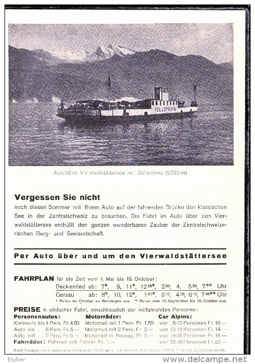 BECKENRIED , GERSAU , PROSPEKT+ FAHRPLAN, AUTOFÄHRE-TELLSPRUNG, - Beckenried