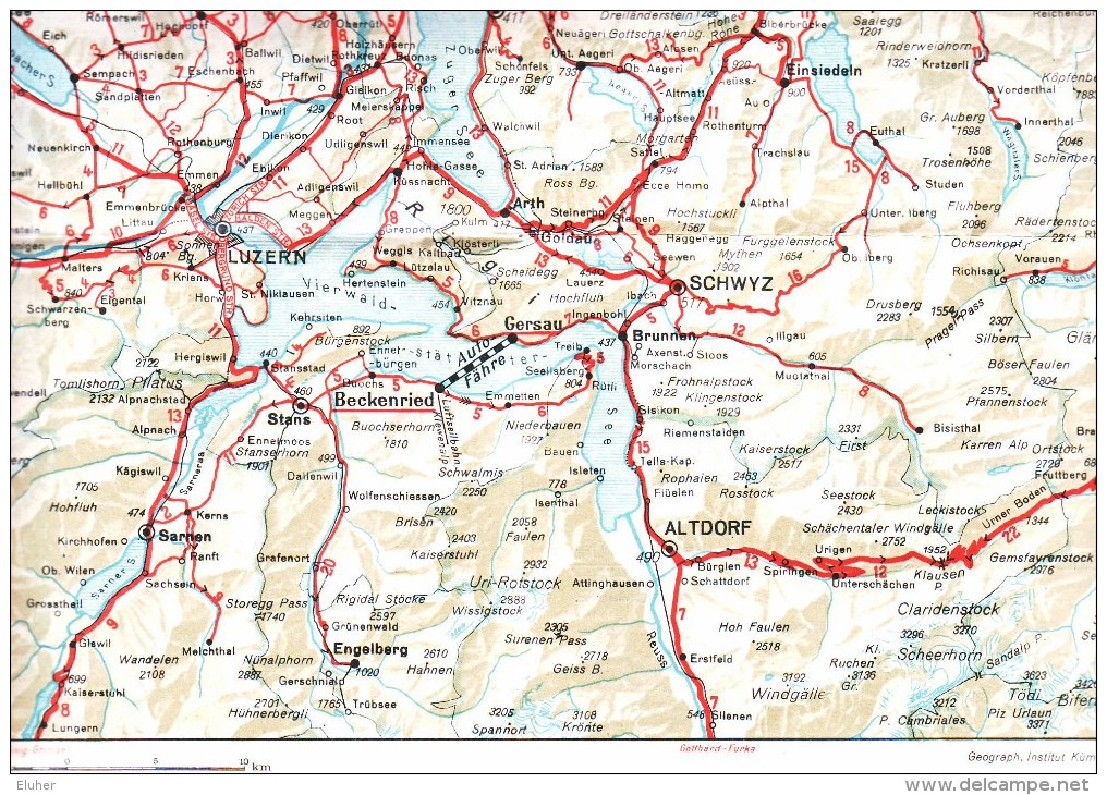 BECKENRIED , GERSAU , PROSPEKT+ FAHRPLAN, AUTOFÄHRE-TELLSPRUNG, - Beckenried