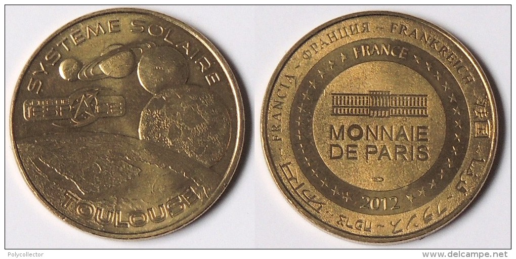 Jeton Touristique - Monnaie De Paris - Toulouse - Cité De L´espace - Système Solaire - 2012 - 2012