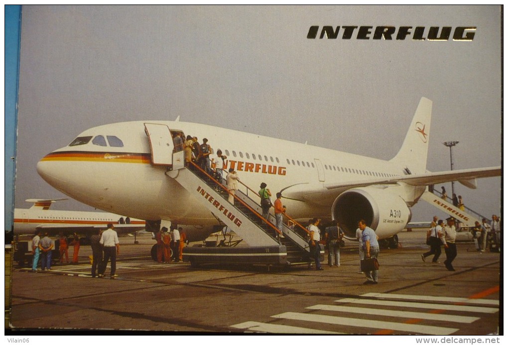 AIRLINES ISSUE / CARTE COMPAGNIE       INTERFLUG     A 310 - 1946-....: Moderne