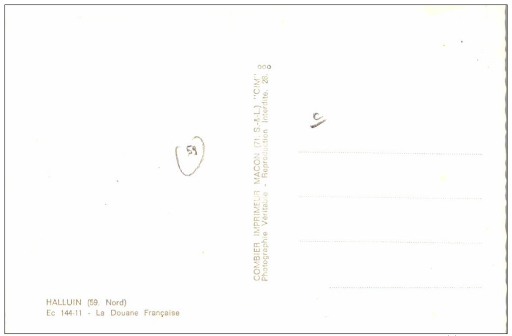 HALLUIN DOUANE  /  LOT 5 ENV - Autres & Non Classés