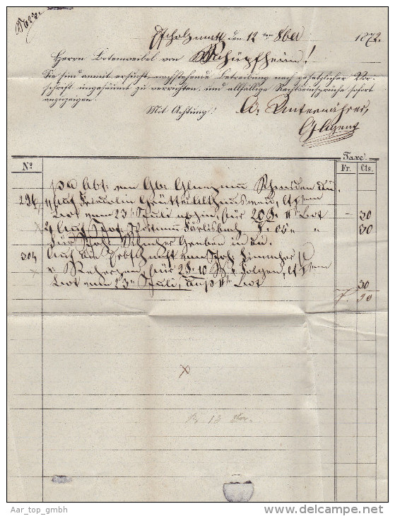 Heimat LU ESCHOLZMATT 1872-10-13 Chargé Brief Mit  Und 10Rp. Sitzende - Briefe U. Dokumente