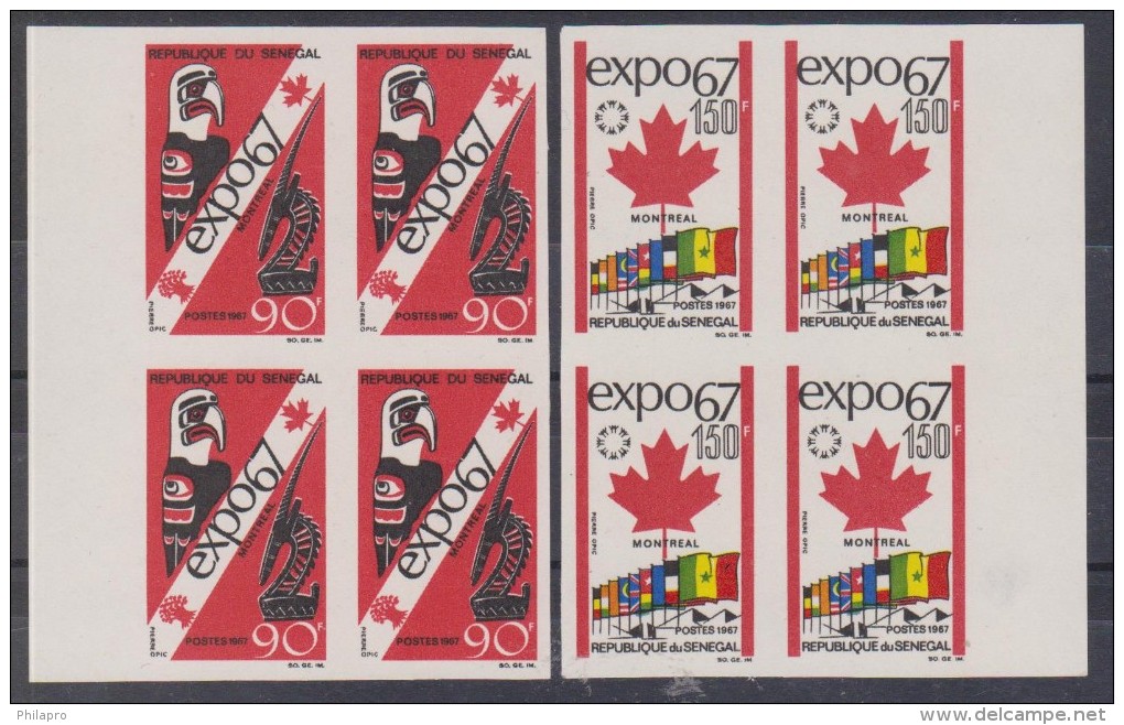 SENEGAL   NON DENT/IMPERF  EXPO 67 MONTREAL CANADA  YVERT N° 295/6  **MNH  Réf  8962 - 1967 – Montréal (Canada)