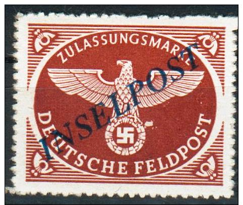 III.Reich-Inselpost, MiNr.10bI*, BPP, Pracht - Nuovi