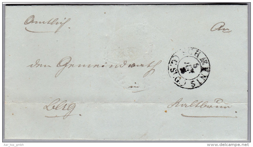 Heimat SG SCHAENNIS 1855-06--06 Amtlich Brief Nach Kaltbrünn - ...-1845 Prephilately