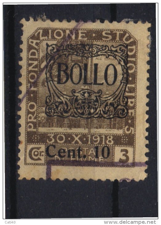 MARCA DA BOLLO/REVENUE  - FIUME - BOLLO CON FREGIO Cent.10 - Fiume & Kupa