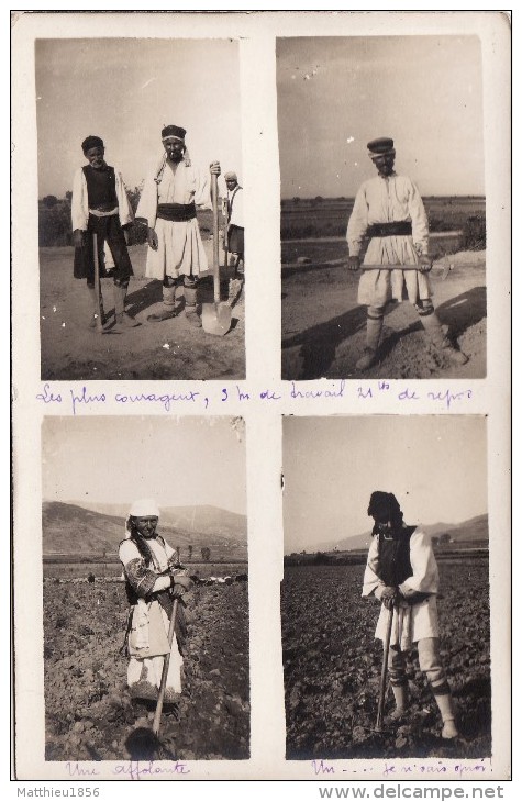 CP Photo 1918 Albanie - Types D´albanais, Paysans, Femme, Costume (A86, Ww1, Wk1) - Albanien