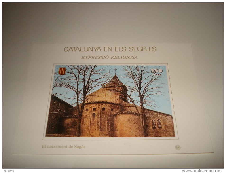 ESPAÑA - CATALUNYA EN ELS SEGELLS - HOJA Nº 88 - EXPRESSIO RELIGIOSA (EL NAIXAMENT DE SAGAS) ** MNH - Commemorative Panes