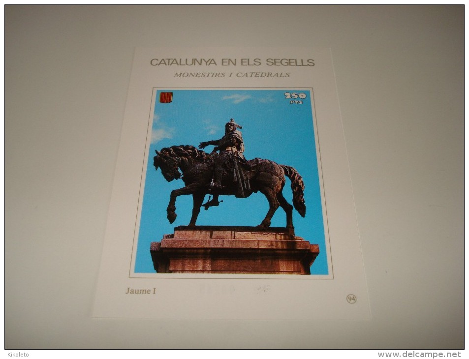 ESPAÑA - CATALUNYA EN ELS SEGELLS - HOJA Nº 94 - MONESTIRS I CATEDRALS (MONUMENT A JAUME I EL CONQUERIDOR) ** MNH - Commemorative Panes