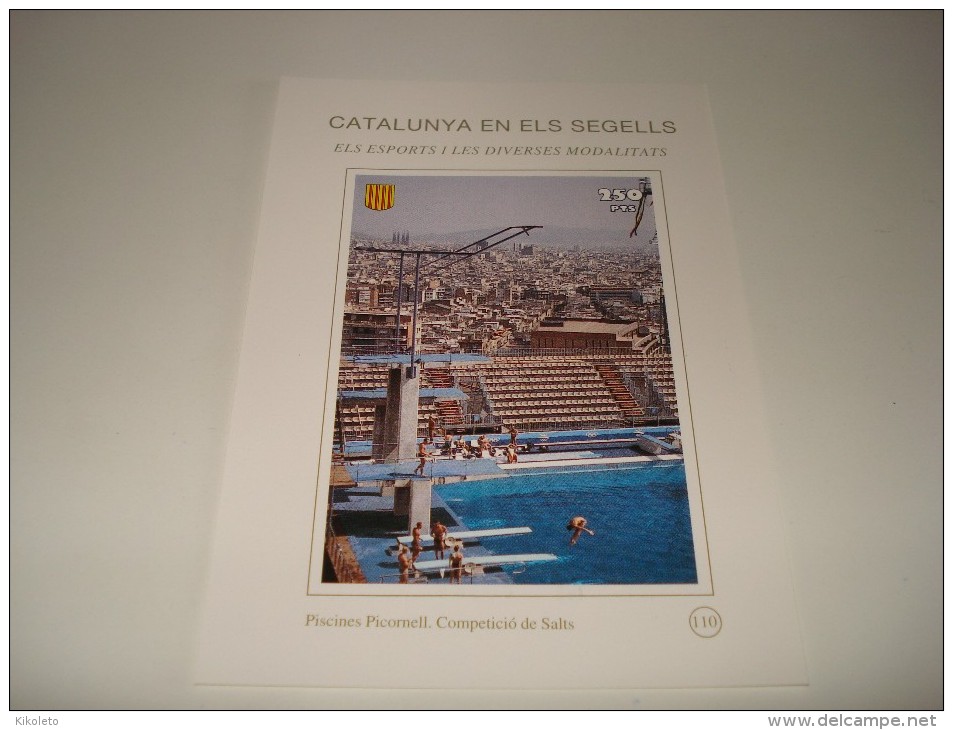 ESPAÑA - CATALUNYA EN ELS SEGELLS - HOJA Nº 110 - ELS ESPORTS I LES DIVERSES MODALITATS (PISCINES PICORNELL) ** MNH - Hojas Conmemorativas