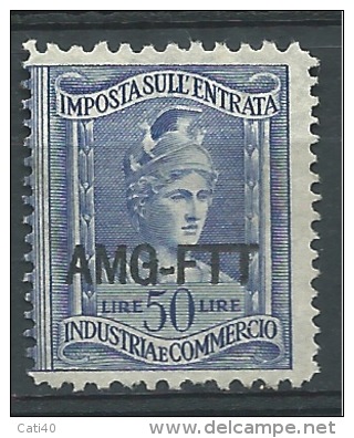 MARCA DA BOLLO/REVENUE  - TRIESTE AMG FTT -IGE  L. 50 - Revenue Stamps