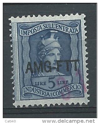 MARCA DA BOLLO/REVENUE  - TRIESTE AMG FTT -IGE  L. 5 - Revenue Stamps