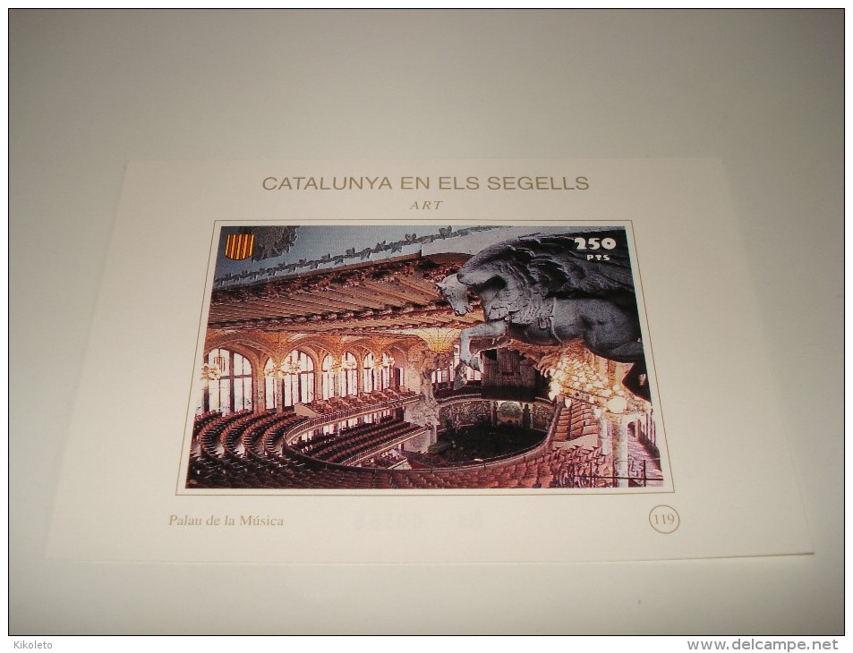 ESPAÑA - CATALUNYA EN ELS SEGELLS - HOJA Nº 119 - ART (INTERIOR DEL PALAU DE LA MUSICA) ** MNH - Hojas Conmemorativas