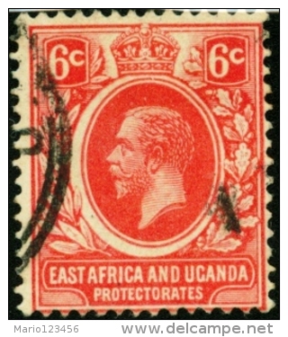 GRAN BRETAGNA, COLONIE E TERRITORI IN AFRICA, EAST AFRICA, UGANDA, 1912-1918, FRANCOBOLLO USATO, Scott 42 - Protectorados De África Oriental Y Uganda