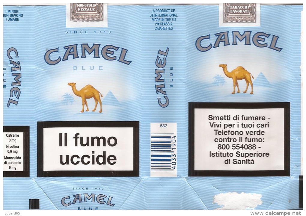 TABACCO - CAMEL COLLECTORS -  CAMEL BLUE  - EMPTY SOFT PACK ITALY - - Contenitori Di Tabacco (vuoti)