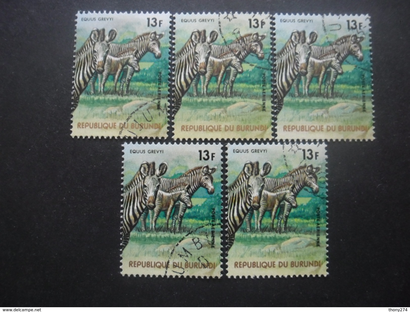 BURUNDI Poste Aérienne N°449 X 5 Oblitéré - Collections