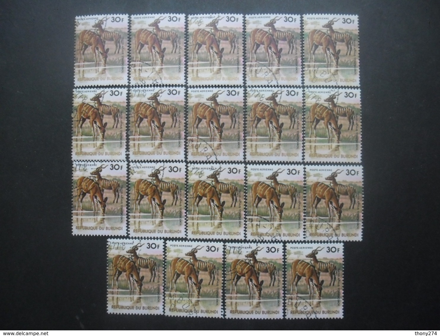 BURUNDI Poste Aérienne N°456 X 19 Oblitéré - Collections