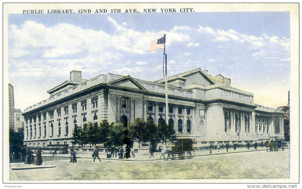 NEW YORK. Public Library. No Posted. Primi ´900. - Manhattan