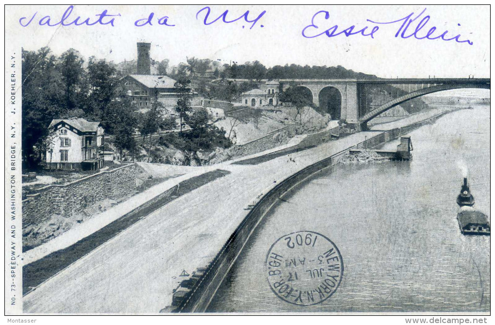 NEW YORK. Speedway And Washington Bridge. Posted For VARZO (ITALY) 1902. - Manhattan