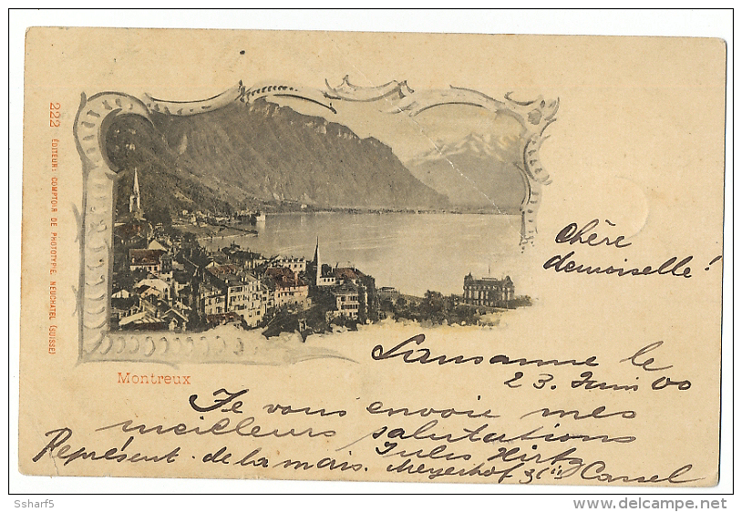 MONTREUX 1900 Type Gruss Aus Comptoir De Phototypie Neuchâtel - Montreux