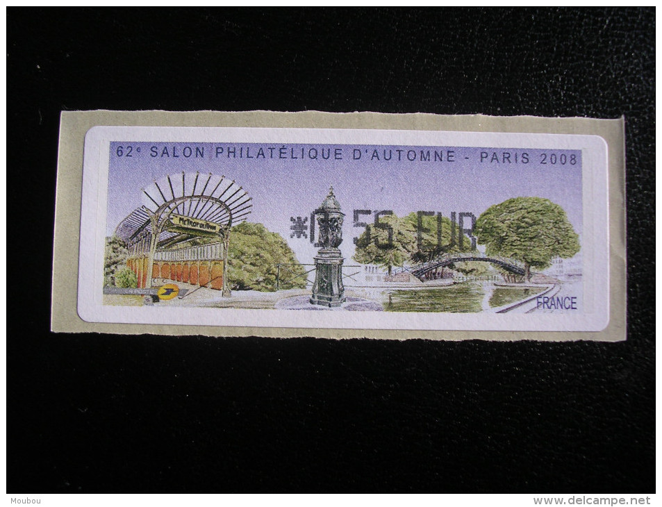 LISA  62ème Salon Philatélique D'automne Paris 2008 - 0,55 Euros -thème : Métro, Fontaine, Canal - 1999-2009 Viñetas De Franqueo Illustradas