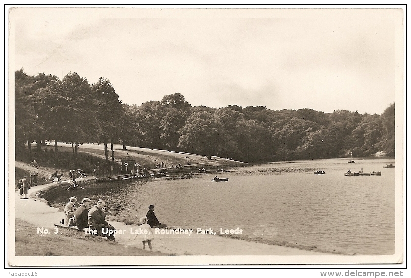 GB - Y - The Upper Lake, Roundhay Park, Leeds - Real Photo  E. T. W. Dennis &amp; Sons N° 3 - Leeds