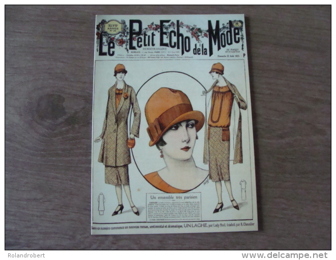 Carte - Le Petit Echo De La Mode - "Une" Du Petit Echo Du Dimanche 23 Août 1925 - CHATELAUDREN - Côtes D´Armor - Pubblicitari