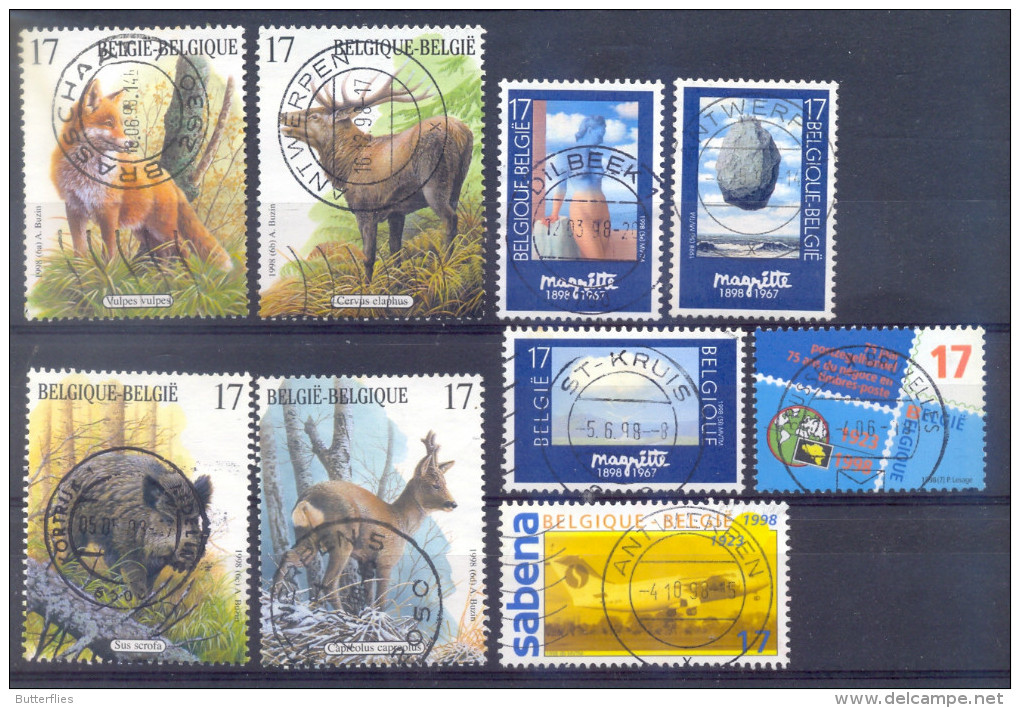 Belgie - 1998 - OBP -  2745/47 + 2748/51 +2752/53 -  Kunst In Belgie -  Natuur  - Zoogdieren - Gestempeld - Gebraucht