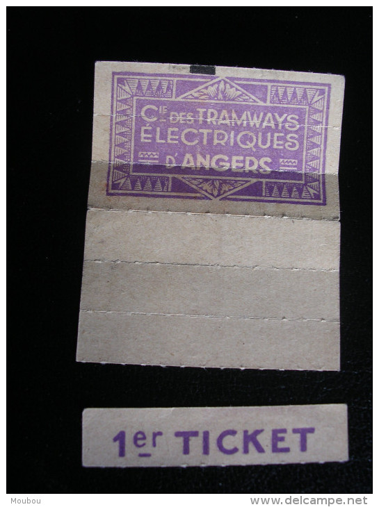 Tickets De La Compagnie Des Tramways électriques D'Angers - Europe