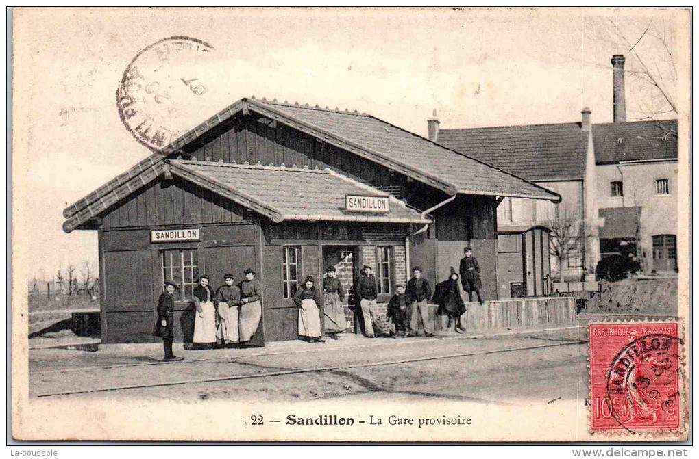 45 SANDILLON - La Gare Provisoire - Les Quais - Other & Unclassified