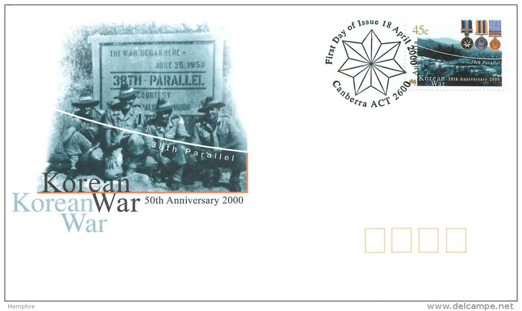 2000  Korean War 50th Anniversary - Sobre Primer Día (FDC)
