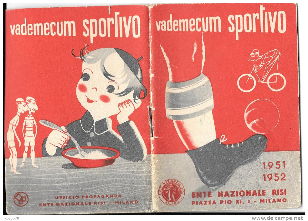 CALCIO TEMATICA SPORT LIBRETTO 1951/52 CON CALENDARIO E QUADRI SQUADRE SERIE A - Calcio