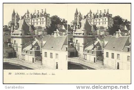 CPA Stéréoscopique De LOCHES - Le Château Royal (stéréo N°20). - Loches