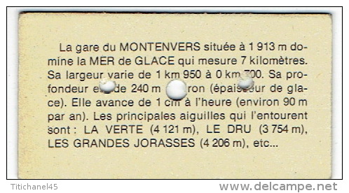 Billet Collectif Aller-retour CHAMONIX 1 - MONTENVERS (années 50) - Europe