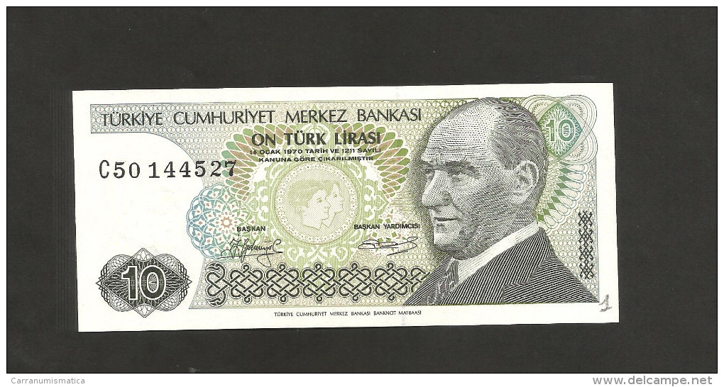 [NC] TURKEY - NATIONAL BANK - 10 LIRA (1970) - Turquie