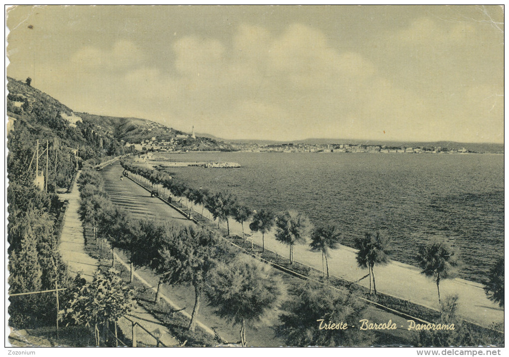 TRIESTE, Barcola, Panorama, Old Postcard - Latina