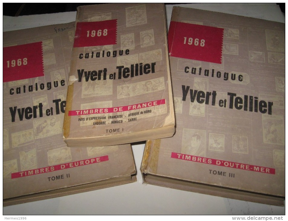 CATALOGHI     FRANCOBOLLI      YVERT &  TELLIER     MONDIALE  1968 - Francia