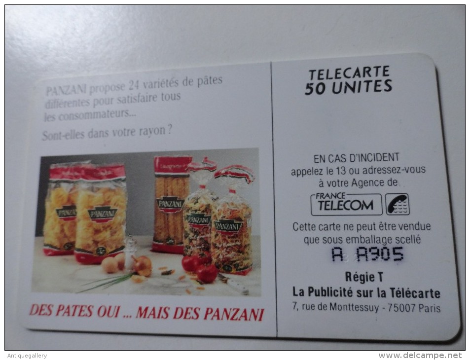 RARE : SURNUMEROTATION SUR IMPÄCT  PANZANI 2 BOUQUETS & HOMARDS (USED CARD)  AA905 - Variétés