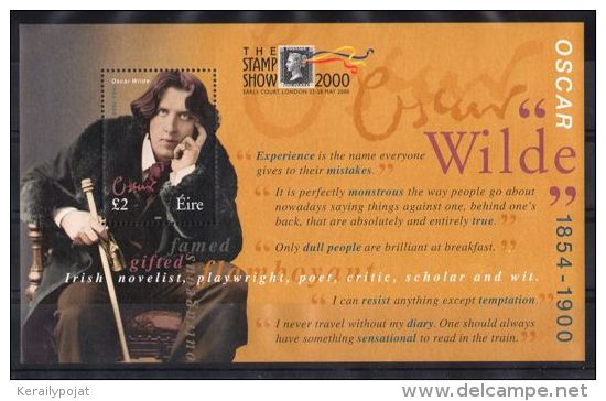 Ireland - 2000 Oscar Wilde Overprint Block MNH__(TH-4473) - Hojas Y Bloques