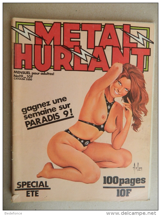 Métal Hurlant - 19 - Avec Druillet, Gillon, Moebius, Manoeuvre, Dionnet, Lob, Bilal, Clerc, Aslan, Montellier, F'murr - Métal Hurlant