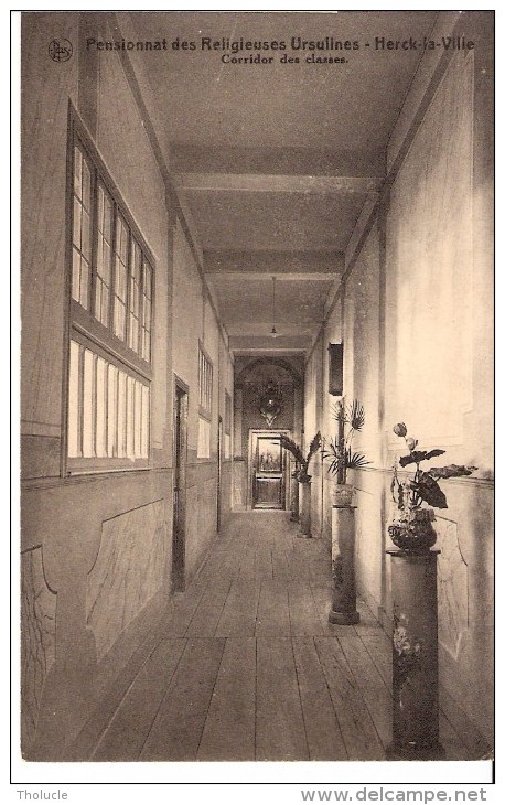 Herk-de-Stad (Herck-la-Ville).1928- Pensionnat Des Religieuses Ursulines-Ecole-Corridor Des Classes - Herk-de-Stad