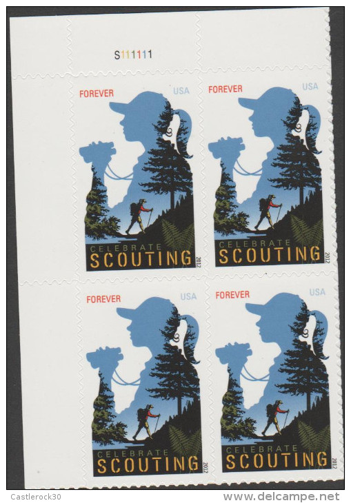 O) 2012 UNITED STATES, SCOUTS-SCOUTING, ADHESIVES-STICKERS, XF - Unused Stamps