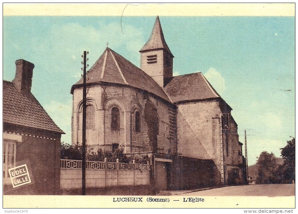 PICARDIE - 80 - SOMME - LUCHEUX - Eglise - Colorisée - Lucheux