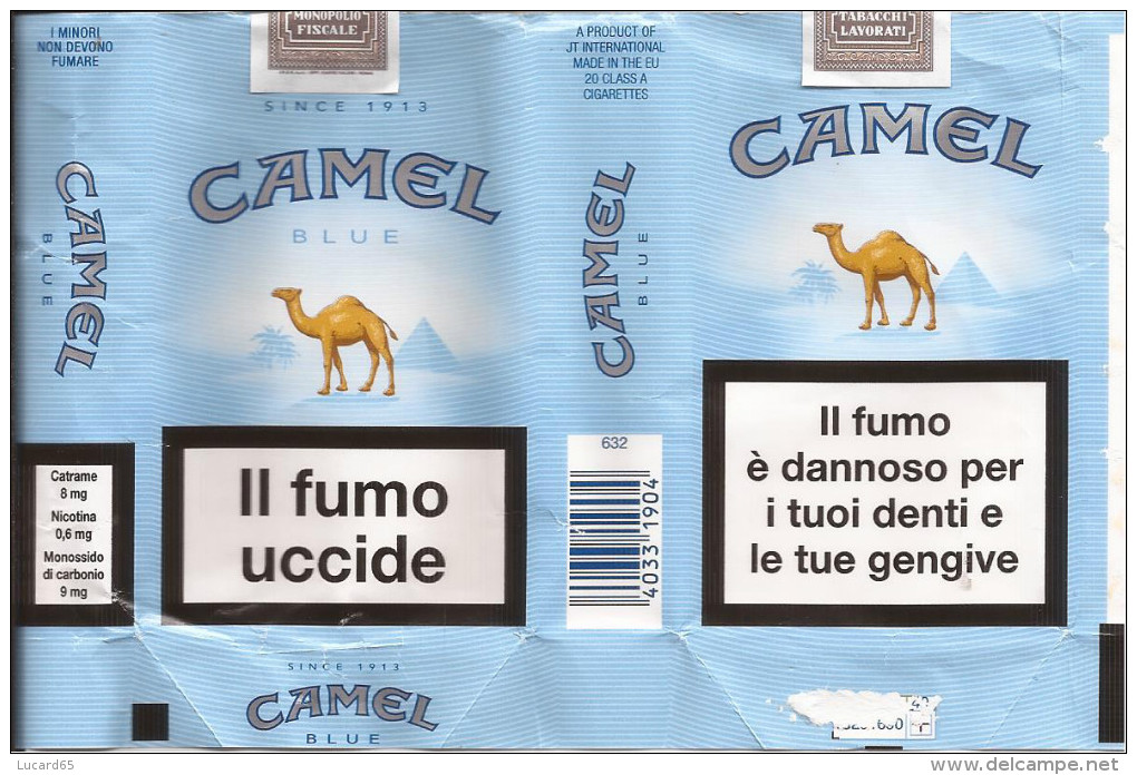 TABACCO - CAMEL COLLECTORS -  CAMEL BLUE  - EMPTY SOFT PACK ITALY - - Contenitori Di Tabacco (vuoti)