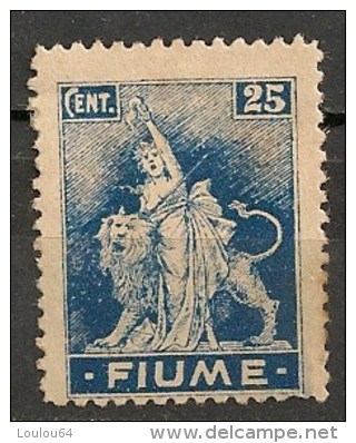 Timbres - Italie - 2 ème Guerre Mond. (Italie) - Fiume - 1919 - 25 Cent. - - Fiume & Kupa