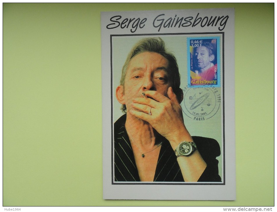 CARTE MAXIMUM MAXIMUM CARD SERGE GAINSBOURG FRANCE - Singers