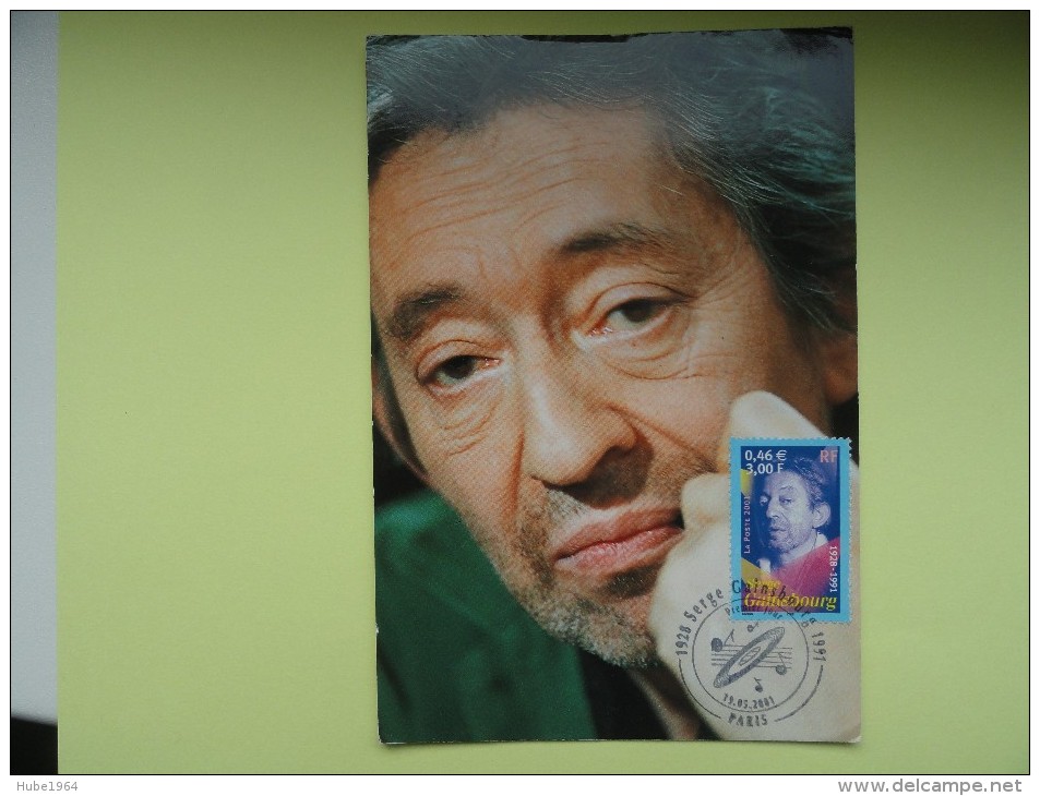 CARTE MAXIMUM MAXIMUM CARD SERGE GAINSBOURG FRANCE - Singers