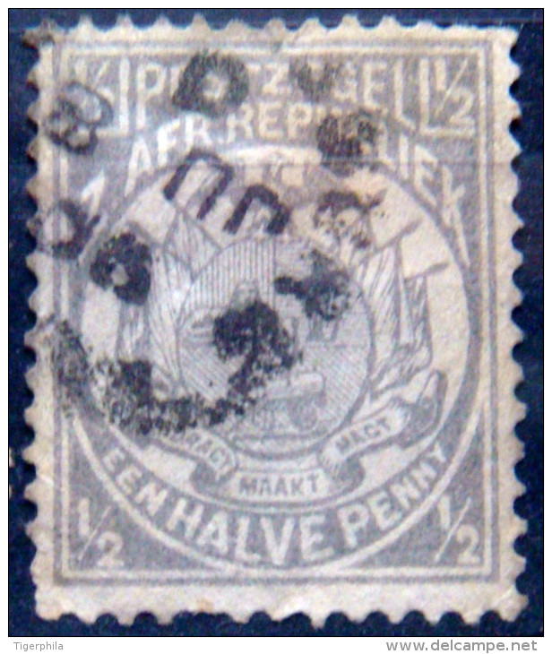 TRANSVAAL 1885 1/2p Coat Of Arms USED - Transvaal (1870-1909)