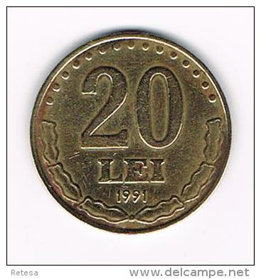 ROEMENIE  20  LEI  1991 - Roumanie