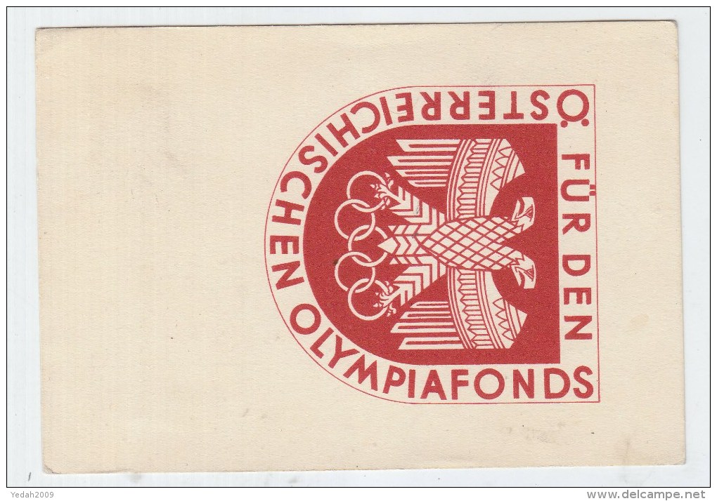 Austria FIS WORLD CUP OLYMPIC GAMES POSTCARD 1936 - Ete 1936: Berlin
